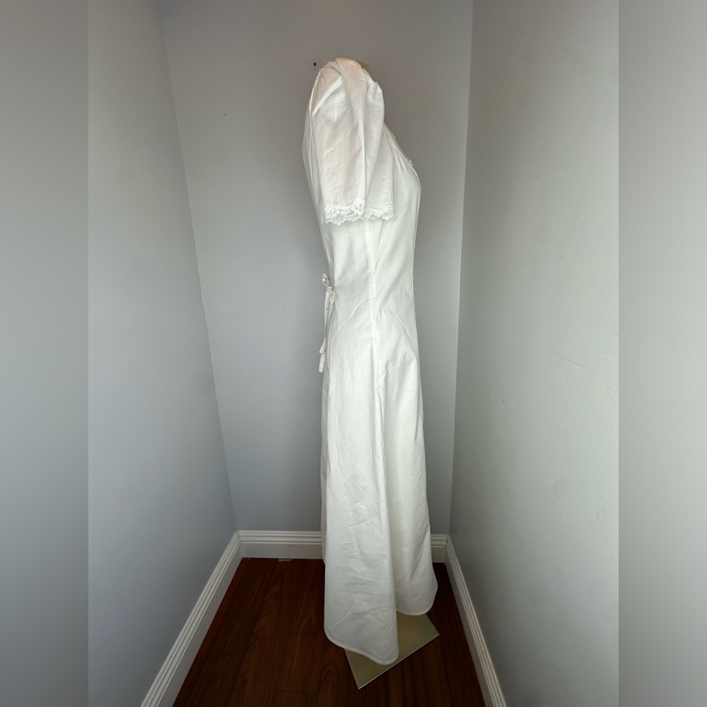 Reformation Alida Organic Cotton Button-Up Midi Dress size 6 - Picture 6 of 9